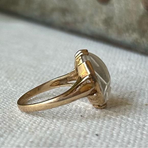 Antique/Vintage 10k Scarab Beetle Ring - Picture 7 of 8